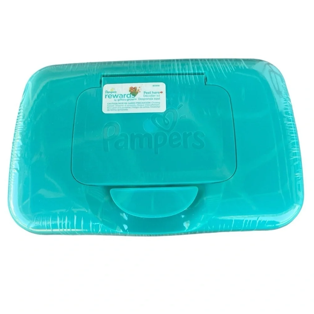 Pampers Baby Fresh NOS Sealed Hard Case Baby Wipes Flip Lid 72 Count 2013 HTF